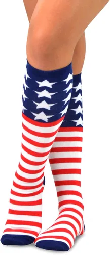 Vista 3 de Calcetines para mujer, diseño de Navidad, San Valentín, San Valentín, San Valentín, Halloween, 9 pares Rodilla alta 9pair_americana