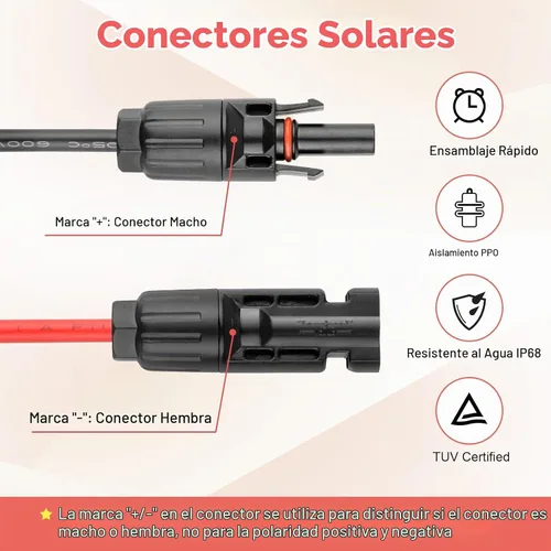Vista 2 de Kit de conector de cable de panel solar 10 AWG, compatible con conector solar y conector Anderson para RV, Goal Zero Yeti, Renogy generador solar