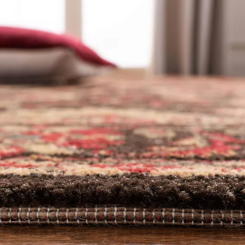 Vista 3 de SAFAVIEH Colección Mahal - Alfombra decorativa, 2'2" x 4', marrón y beige, diseño oriental tradicional, no desprende pelusa y de fácil cuidado