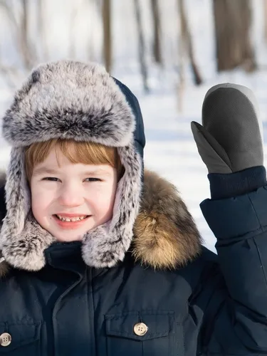 Vista 5 de 3 pares de guantes impermeables para niños, guantes de nieve para invierno, guantes de esquí cálidos para niñas y niños
