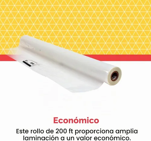 Vista 6 de School Smart - 1277258 Rollo de Película Laminadora de 1,5 Mil - 25 pulgadas x 200 pies - Núcleo de 1 pulgada