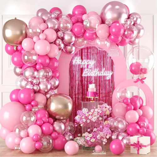 Vista 17 de Kit de arco de globos de baloncesto, kit de guirnalda de globos negros y naranjas, globos de estrella plateada de papel aluminio para baloncesto