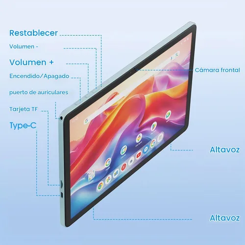 Vista 8 de DigiLand Tablet Android con pantalla táctil HD, tableta WiFi para estudio, lectura y transmisión, tableta ligera para el hogar, estudiantes