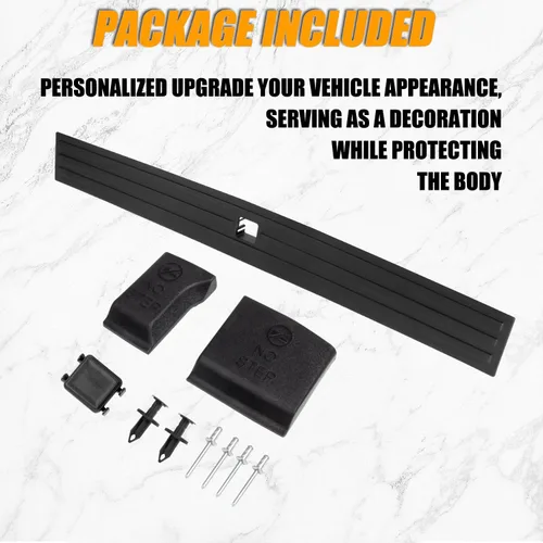 Vista 4 de RANSOTO Moldura para portón trasero compatible con Ford F150 F-150 2015-2020 Tapa protectora flexible para escalón superior Reemplaza FL3Z9940602B