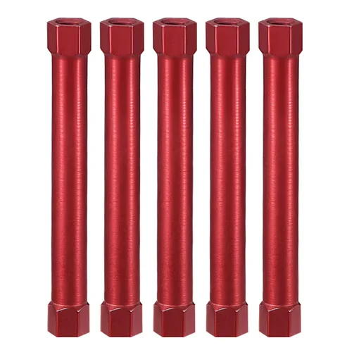 Vista 9 de uxcell Columna espaciadora de separación de aluminio hexagonal M3x55mm, para avión RC, FPV Quadcopter, CNC, negro, 5pcs