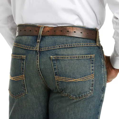 Vista 4 de ARIAT Jeans ajustados y apilables M5 de pierna recta para hombre, Carson Dakota