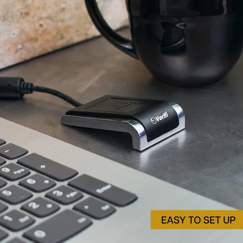 Vista 4 de Lector de huellas dactilares USB de escritorio Verifi P2000 - Windows Hello, Windows Password Free Operation