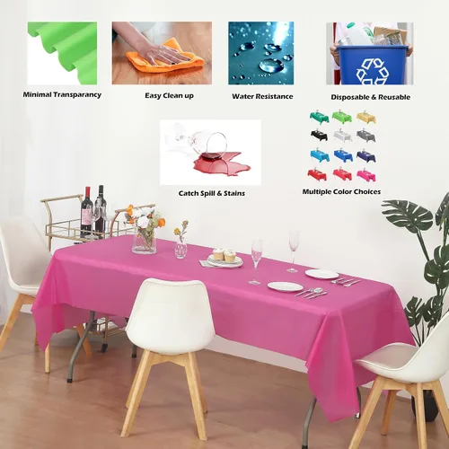Vista 251 de Evershine - Mantel de plástico resistente (reutilizable, 12 unidades)