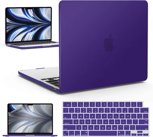 Vista 20 de IBENZER Funda para MacBook Air de 13 pulgadas 2026 2025 2024 2023 2022 M4 A3240 M3 A3113 M2 A2681, funda rígida con cubierta de teclado ScreenFilm