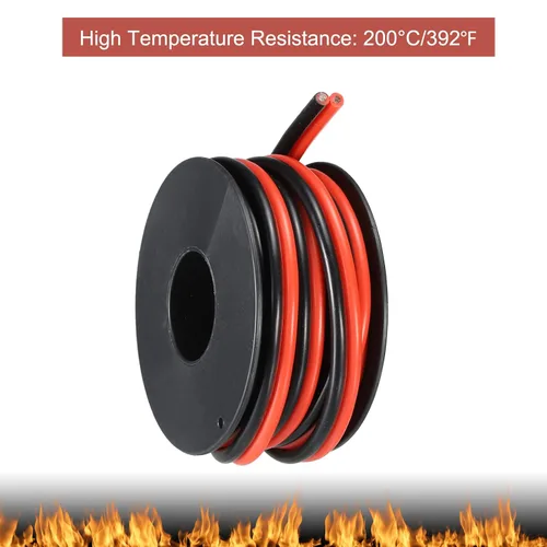 Vista 7 de MECCANIXITY Alambre de calibre 14, 2 conductores, alambre de silicona paralelo de 14 AWG, alambre trenzado de alambre de cobre estañado, carrete