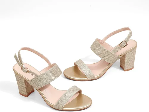 Vista 3 de IDIFU Tacones negros y blancos plateados para mujer, sandalias de tacón de bloque grueso, punta abierta, zapatos de vestir de 3 pulgadas para boda
