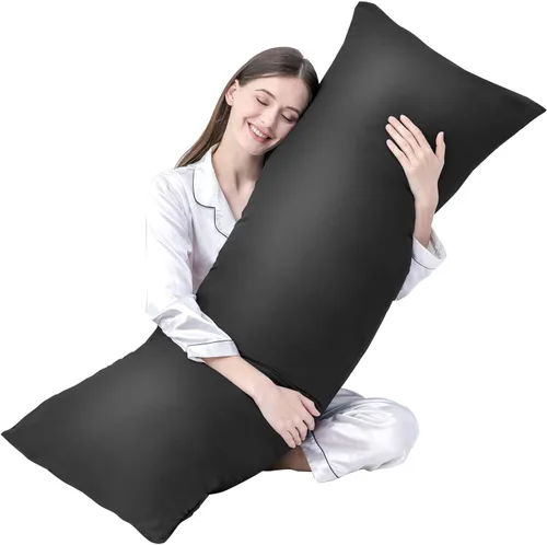 Vista 13 de DOWNCOOL Relleno de almohada de cuerpo completo de lujo con funda de fibra, almohada corporal ultrasuave para dormir, inserto de almohada de cama