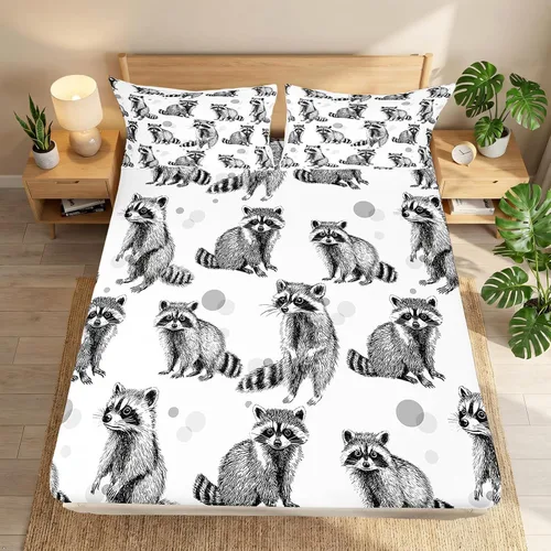 Vista 22 de Erosebridal Juego de ropa de cama de muñeco de nieve, tamaño individual, sábana bajera ajustable de esquí kawaii para árbol de Navidad, para niños