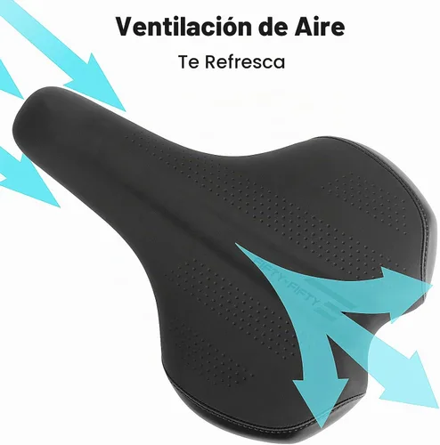 Vista 4 de FIFTY-FIFTY Sillín de bicicleta de montaña, cómodo asiento de bicicleta de espuma viscoelástica, suave e impermeable para hombres y mujeres