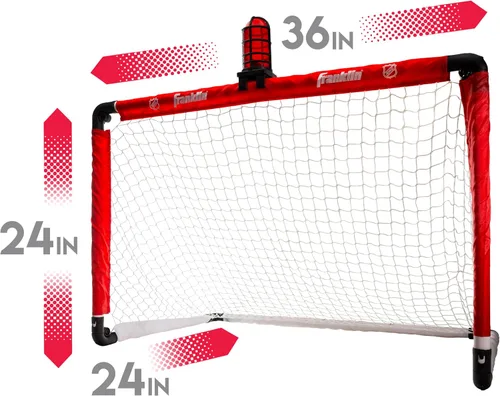 Vista 2 de Franklin Sports Juego de Portería de Hockey Mini - Juego de Portería de Hockey NHL con Luz para Hockey de Rodilla y Palo con Pelota de Hockey