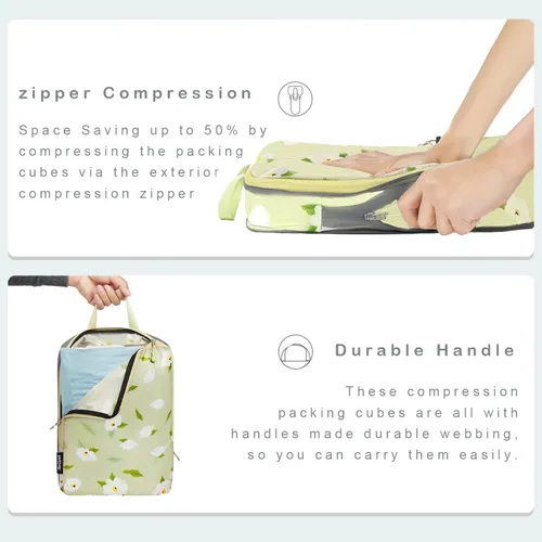 Vista 85 de BAGAIL 4 Set/6 Set Ultraligero Compresión Embalaje Cubos Organizador de Embalaje para Accesorios de Viaje Equipaje Maleta Mochila