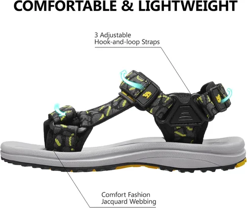 Vista 2 de CAMELSPORTS Sandalias atléticas para hombre con correa para el aire libre, sandalias de playa de verano, impermeables, zapatos de agua