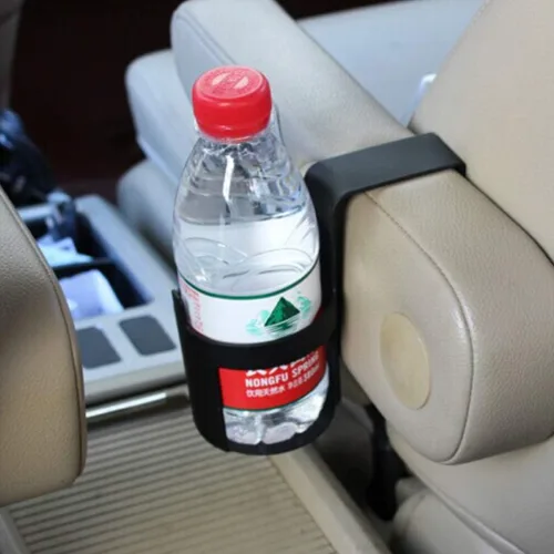 Vista 4 de Portavasos de coche negro Soporte para botella de bebida Soporte para contenedor de gancho para interior de coche camión