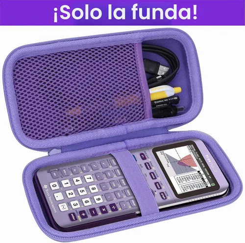 Vista 2 de Lebakort Funda rígida compatible con Texas Instruments TI-84 Plus CE/TI-84 Plus/TI-84 Evo/TI-Nspire CX II CAS/TI-Nspire CX II/TI-83 Estuche Iris