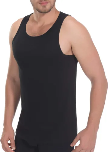 Vista 3 de Camisetas de algodón para hombre, cuello redondo, sin mangas, camisetas A