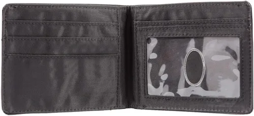 Vista 3 de Big Skinny Billetera biplegable delgada con bloqueo RFID para hombre, color negro