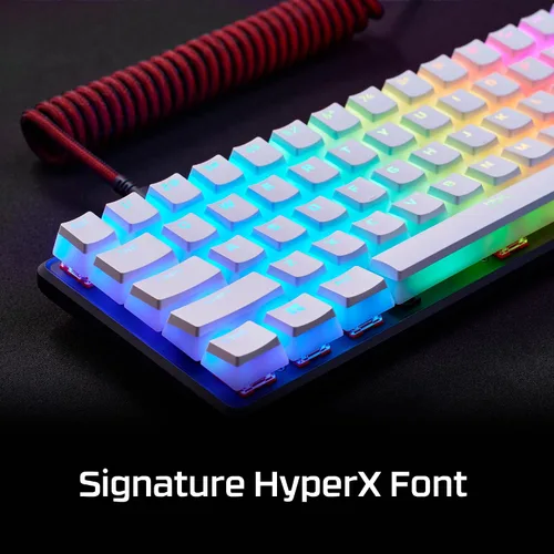 Vista 3 de HyperX Pudding Keycaps 2 - Juego completo de llaves - PBT - 112 teclas - Blanco