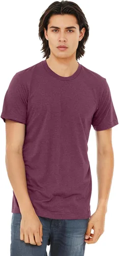 Vista 305 de Bella Canvas 3413c para hombre (1) Triblend verde + (1) Triblend rojo