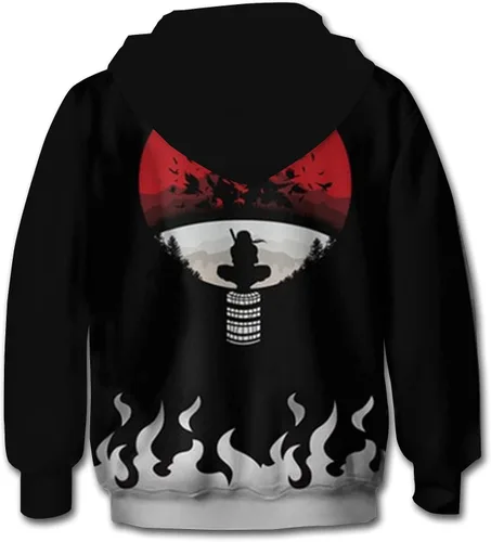 Vista 2 de CHAOS MONKEY Sudaderas unisex con capucha para niños y niñas con estampado 3D con bolsillo para 5 a 14 años