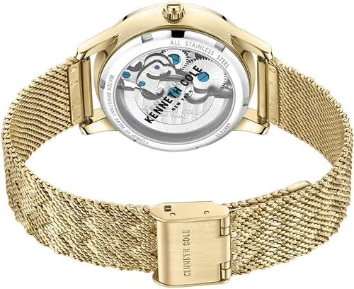 Vista 3 de Kenneth Cole - Reloj de lujo para mujer, de acero inoxidable, cuerda automática automática, resistente al agua, elegante diseño analógico con esfera