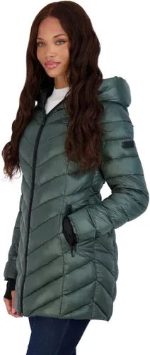 Vista 2 de BCBGMAXAZRIA Womens Metallic Quilted Lightweight Packable Puffer Coat
