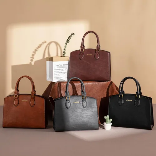 Vista 6 de LOVEVOOK Monederos y bolsos para mujer, bolso de hombro vintage moderno, bolso de mano de piel sintética, bolso de mano mediano para mujer