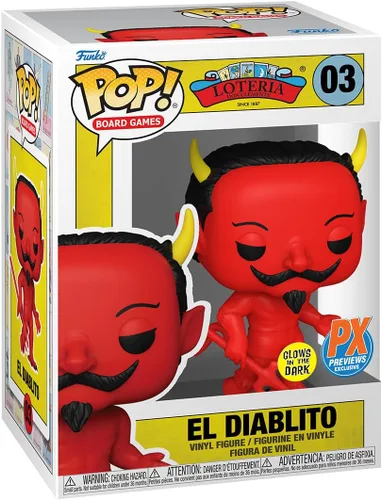 Vista 2 de ¡Pop! Juegos de mesa: Loteria El Diablito (Glow-in-The-Dark) Figura de vinilo PX