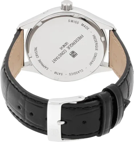 Vista 3 de Frederique Constant Classics reloj de cuarzo con esfera negra para hombre FC-259BR5B6