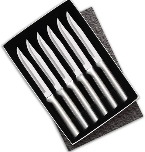 Vista 4 de RADA Cubiertos Seis Utility/Steak Cuchillos Set de Regalo (G206), Negro