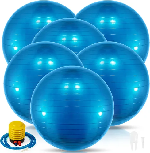 Vista 7 de Jexine Pelota de yoga, pelota de ejercicio de PVC, estabilidad, equilibrio, silla de bola de yoga, bomba rápida para entrenamiento físico, embarazo