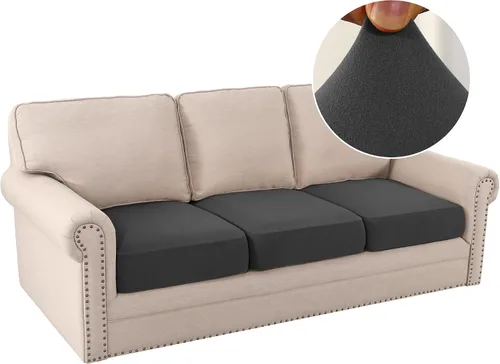 Vista 15 de H.VERSAILTEX Fundas de cojín de vellón para sofá, fundas elásticas para sillas de sala de estar, fundas de sofá modular, tela cómoda y duradera