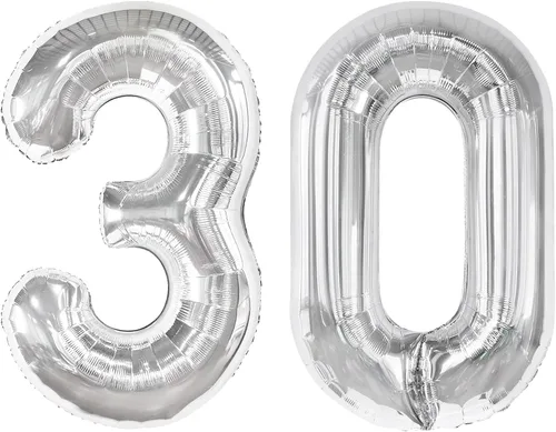 Vista 312 de Globo negro de 40 pulgadas con números del 0 al 9 (cero-nueve), globo de cumpleaños de gran tamaño, globo de helio de aluminio con números grandes
