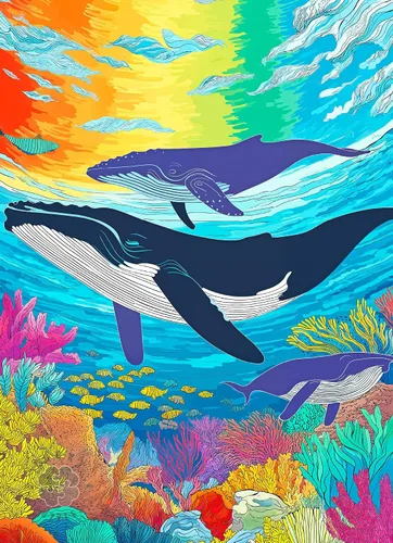 Vista 11 de Lucky Puzzles - Rompecabezas de 1000 piezas para adultos Rompecabezas de arte de sardina de Linocut audaz Teaser único con temática de peces