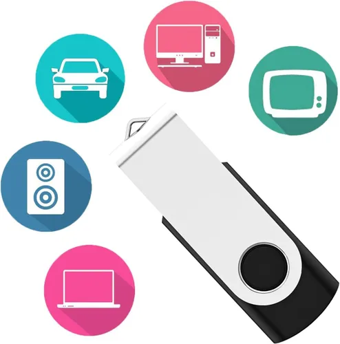 Vista 4 de Maspen Paquete de 20 unidades flash USB 2.0 a granel de 128 MB de pequeña capacidad, memoria USB giratoria JumpDrive (no 128 GB)