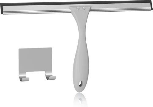 Vista 9 de AmazerBath Escobilla para puerta de cristal de ducha, escobilla de ducha para puertas de cristal, escobilla multiusos con gancho para puertas