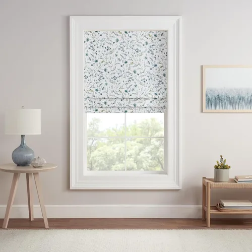 Vista 10 de Eclipse Evangeline - Persiana romana botánica para ventanas, sin cordón, 100 % opaca, 23 pulgadas de ancho x 64 pulgadas de largo, reducción