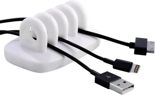 Vista 4 de Pinza para cable con peso para gestión de cables de escritorio (Negro)
