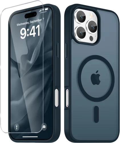 Vista 1637 de Funda para Google Pixel 10 Pro XL, cubierta magnética mate, color negro Fit for MagSafe, Screen Protector included, Shockproof Military Grade