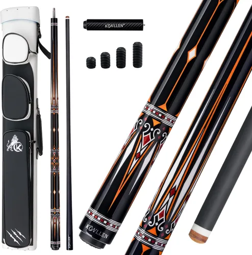 Vista 12 de KONLLEN Carbon Fiber Pool Cue 2.0 – 58" Low Deflection Performance Cue for Improved Accuracy & Consistency, 12.5mm Tip, Pro Taper