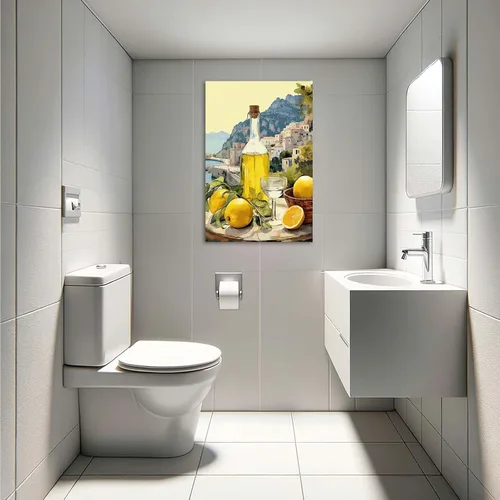 Vista 7 de FWLBUGRA Impresión de Pared de Limoncello Italiano Decoración Rústica Regalo Perfecto de Inauguración de Casa Arte de Limón de Amalfi Arte de Comida