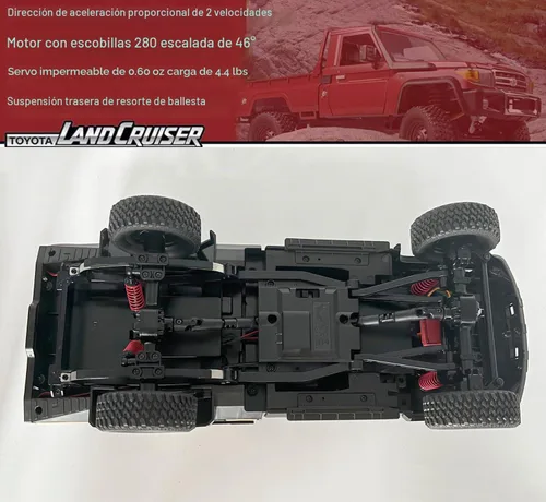 Vista 8 de WPLDEWAN MN82S RC Rock Crawler RC Camión RC 4x4 Escala 1/12 Toyota Land