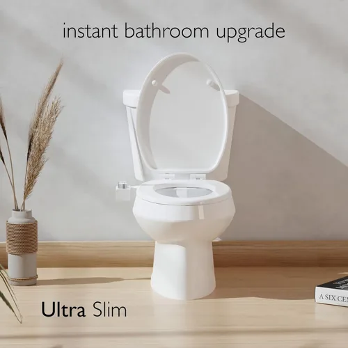 Vista 9 de BIDETbidet - Accesorio de bidé ultradelgado reversible para agua caliente izquierda/derecha con control de temperatura, juego de pomos