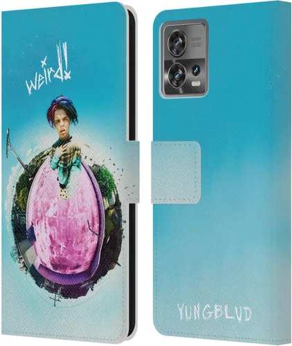 Vista 9 de Head Case Designs Officially Licensed Yungblud Face Graphics Leather Book Wallet Case Cover Compatible with Motorola Moto Edge 30 Fusion