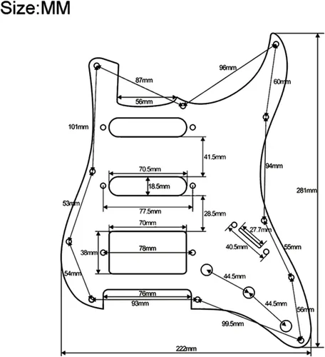 Vista 4 de SAPHUE - Golpeador cargado con bobina SSH para guitarra eléctrica estilo ST, con interruptor de división de bobina On/On, precableado, placa Negro