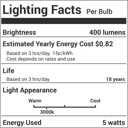 Vista 9 de BlueStars Bombillas LED E17 de 5 W 8206232A Bombillas de Microondas 3000K Blanco Cálido